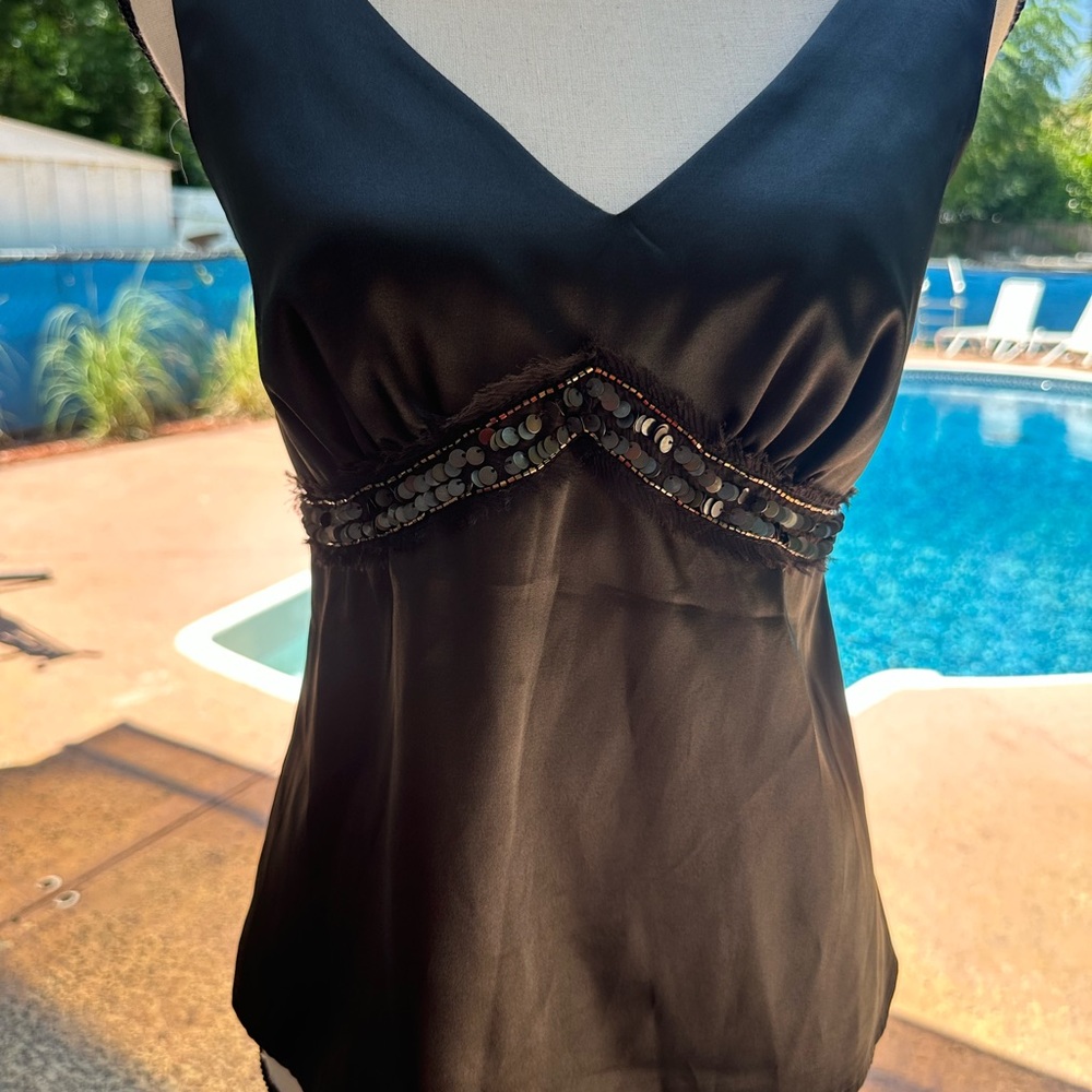 Pierre Cardin Elegant Black Satin Garment
